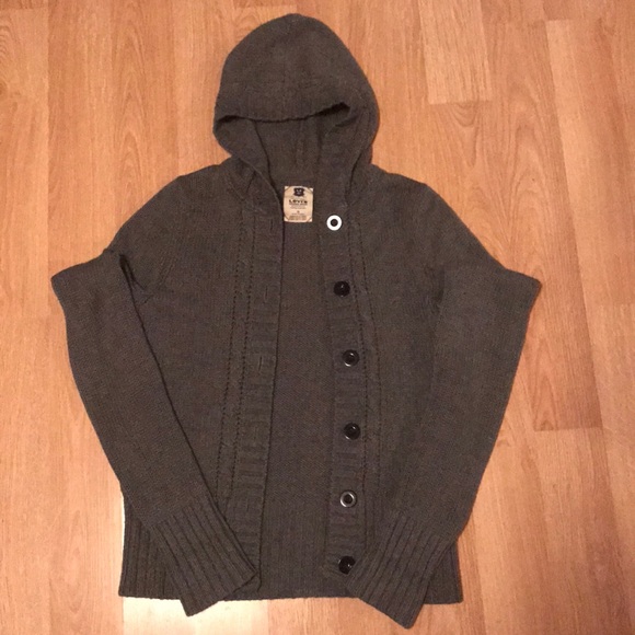 Levi's Sweaters - Levi Hooded Gray Sweater